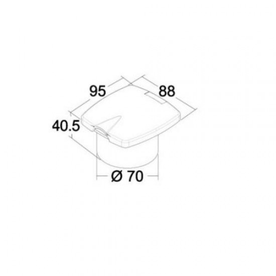 Dekdouche met slang en opbergkastje