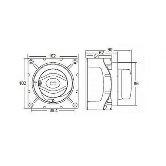K- Hella Accuschakelaar, 1-2-both-OFF, 350A c K- Hella Accuschakelaar, 1-2-both-OFF, 350A c