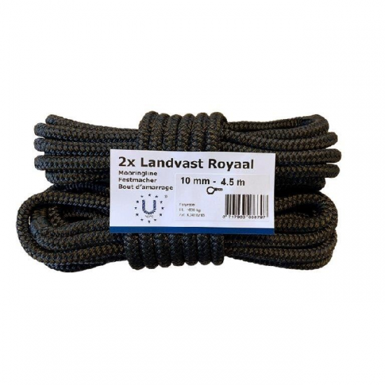 U -Rope Landvast Royaal 10mm x 4.5m zwart - 2stuks