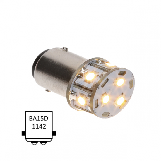 Nautic LED - BA15D DUBBEL 10-35VDC 1W-10W