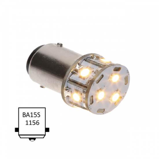 Nautic LED -  BA15S ENKEL 10-35VDC 1W-10W W