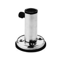 RVS vlaggenstokhouder met voetplaat 90 graden, binnenmaat diameter 22mm