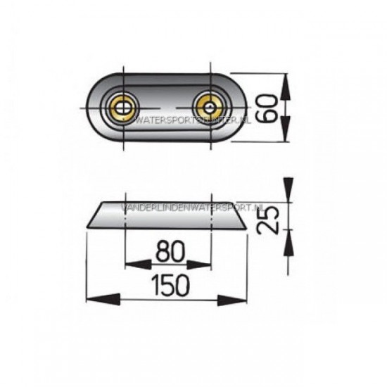 Huidanode Aluminium Type 15 *** 4 STUKS ***