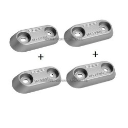 Huidanode Aluminium Type 15 *** 4 STUKS *** Huidanode Aluminium Type 15 *** 4 STUKS ***