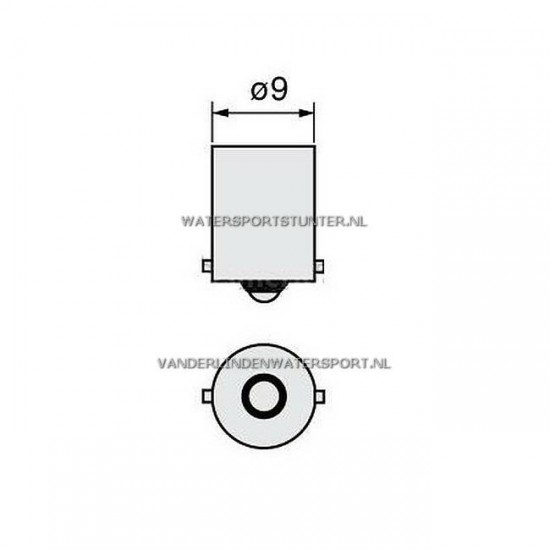 Lamp Halogeen 28 Volt 5 Watt Fitting BA9S - Tungsten