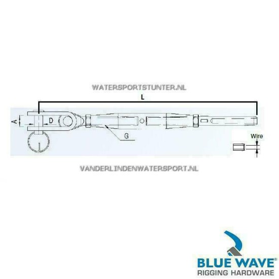 Blue Wave Spanschroef Toggle x Terminal D 1-2 x 7 mm