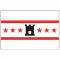 Vlag Drenthe 20x30 cm
