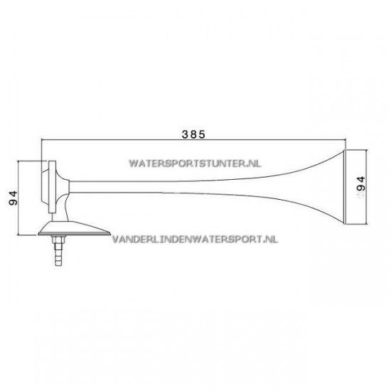 Fiamm Scheepshoorn RVS 39 cm + 12 Volt Compressor