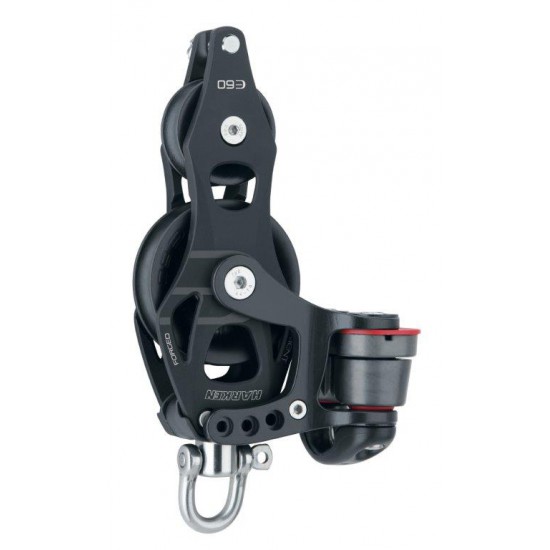 Harken 60mm Element vioolblok met hondsvot en klem