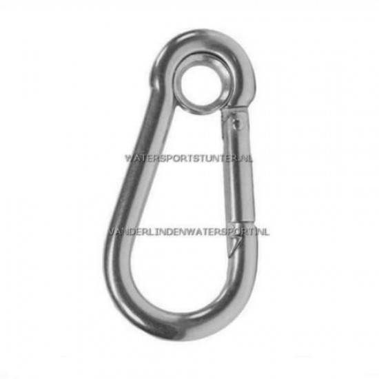 Karabijnhaak RVS Met Oog 120 mm Karabijnhaak RVS Met Oog 120 mm