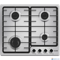 Klass kookplaat RVS 4pits 59,5x51,5cm