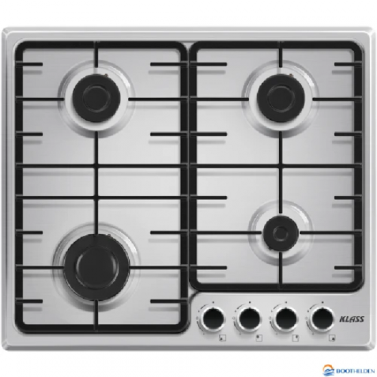 Klass kookplaat RVS 4pits 59,5x51,5cm