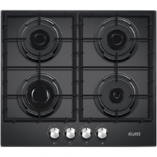 Klass Kookplaat 4p glas 59x51cm
