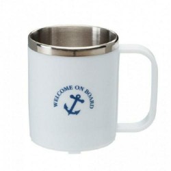 Koffiebeker met RVS binnenkant - wit