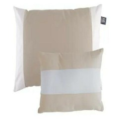 Waterproof kussenset 60x40 & 30x40 zand en wit Waterproof kussenset 60x40 & 30x40 zand en wit