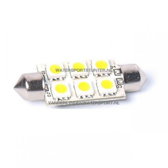 Led Buislamp 6-Leds 8-30 Volt 42 mm Warm