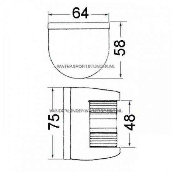 Navigatielantaarn RVS 2 Kleuren