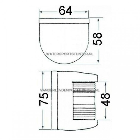 Navigatielantaarn RVS Bakboord