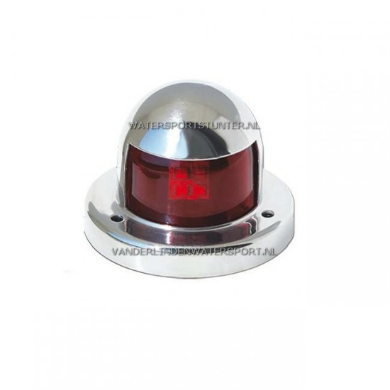 Marine LED Navigatielantaarn Bakboord 12 Volt RVS Rond