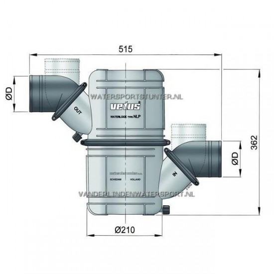 Vetus Waterlock - Geluiddemper NLP50S