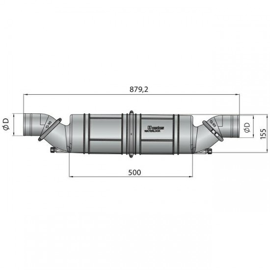 Vetus Waterlock - Geluiddemper NLPH90