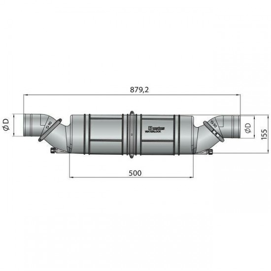 Vetus Waterlock - Geluiddemper NLPH75