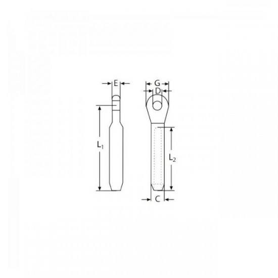 Oogterminal 4 mm Draad