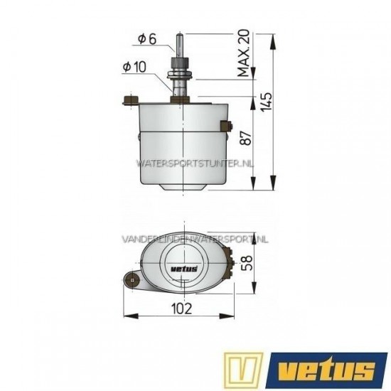 Vetus Ruitenwisserset 12 Volt ORW12SET