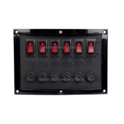 Schakelpaneel Sea 6-Voudig 12 Volt Horizontaal