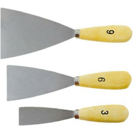 plamuurmes set 3 stuks