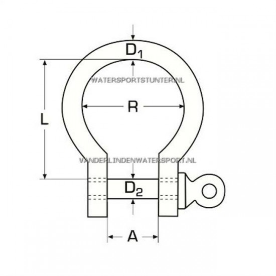 H-Sluiting RVS 12 mm