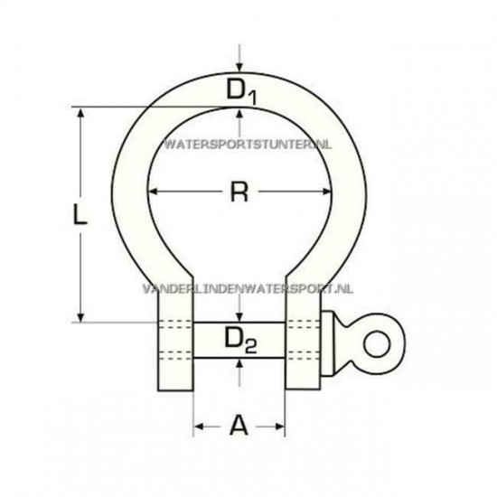 H-Sluiting RVS 8 mm