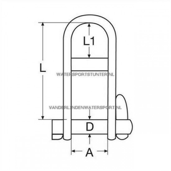 Snelsluiting Met Brug RVS 8 mm