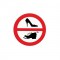 Sticker Verboden Schoenen 20 cm