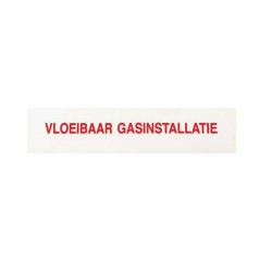 Sticker Instructie Vloeibaargas 20 x 10 cm