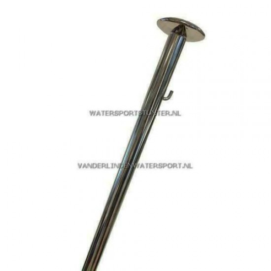 Vlaggenstok RVS Bermuda Platte Knop 50 cm