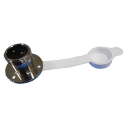 Stopcontact verchroomd 3A 2p