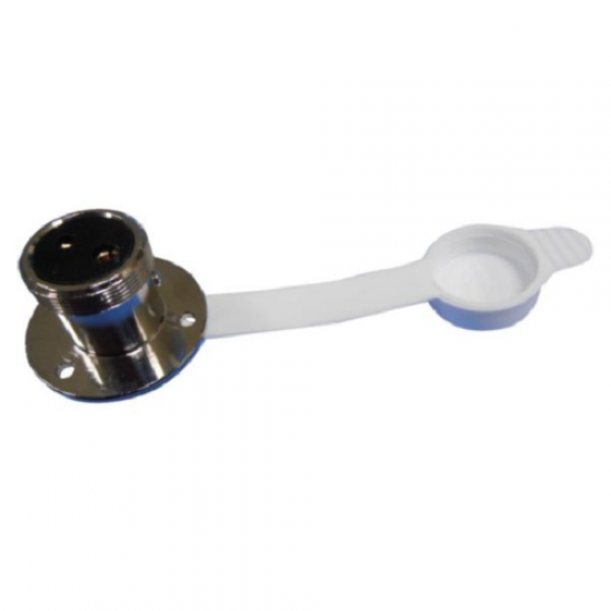 Stopcontact verchroomd 3A 2p Stopcontact verchroomd 3A 2p