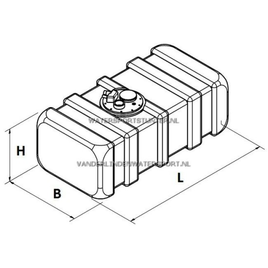 Brandstoftank Kunststof 140 Liter