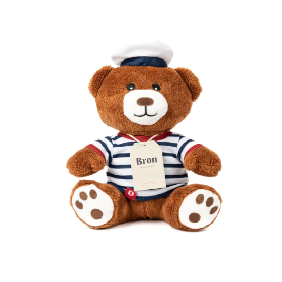 Bron - Teddybeer met gestreept T-shirt