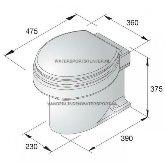 Vetus Scheepstoilet TMW 24 Volt - TMW24Q