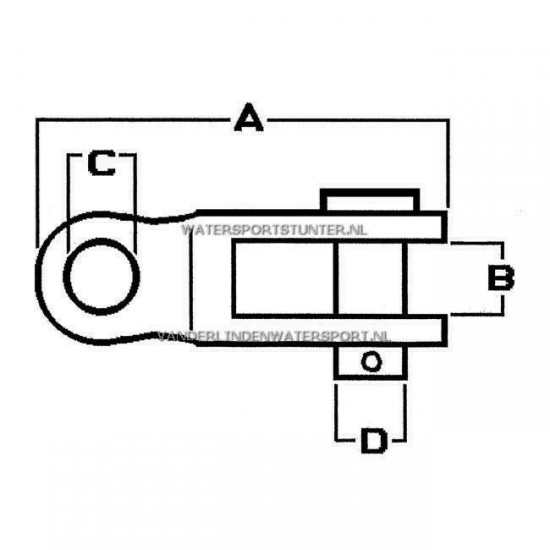 Toggle RVS Vierkant 6 mm