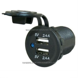 PL USB Lader Inbouw 12 - 24 Volt 2-Voudig 4,8 Ah PL USB Lader Inbouw 12 - 24 Volt 2-Voudig 4,8 Ah