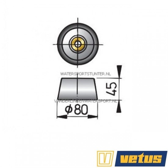 Vetus Huidanode Aluminium Type 8