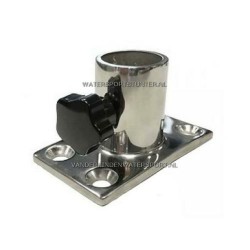 Vlaggenstokhouder RVS 25 mm Rechte Voetplaat Recht Model Vlaggenstokhouder RVS 25 mm Rechte Voetplaat Recht Model