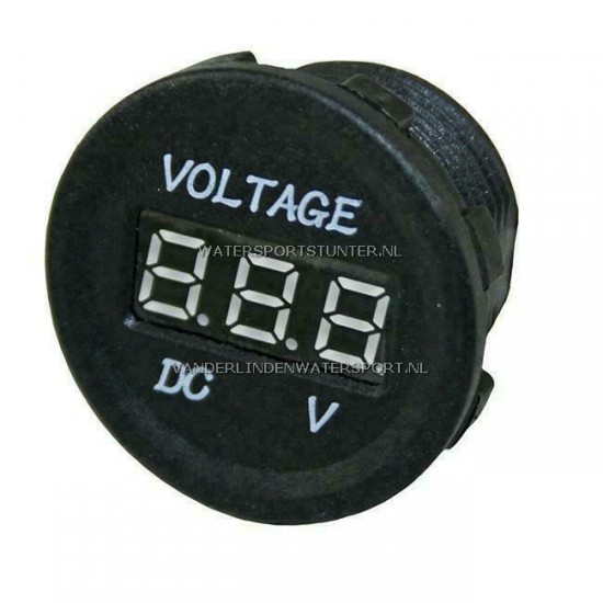 PL Voltmeter Digitaal Inbouw 10 - 30 Volt