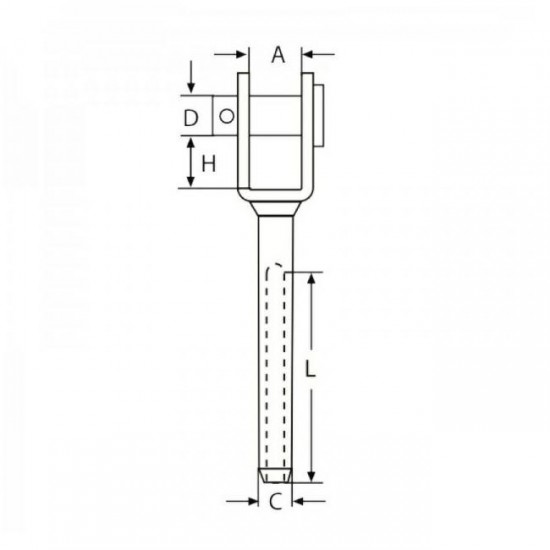 Vorkterminal 8 mm Draad