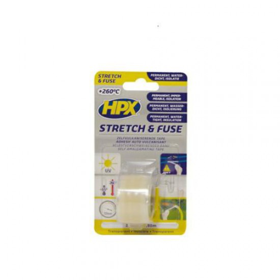 HPX - Stretch and Fuse Reddingstape - 25mm x 3M, transparant