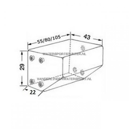 Vuilwatertank Set 12V Schuin 98 Liter