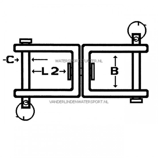 Wartelsluiting RVS 8 mm